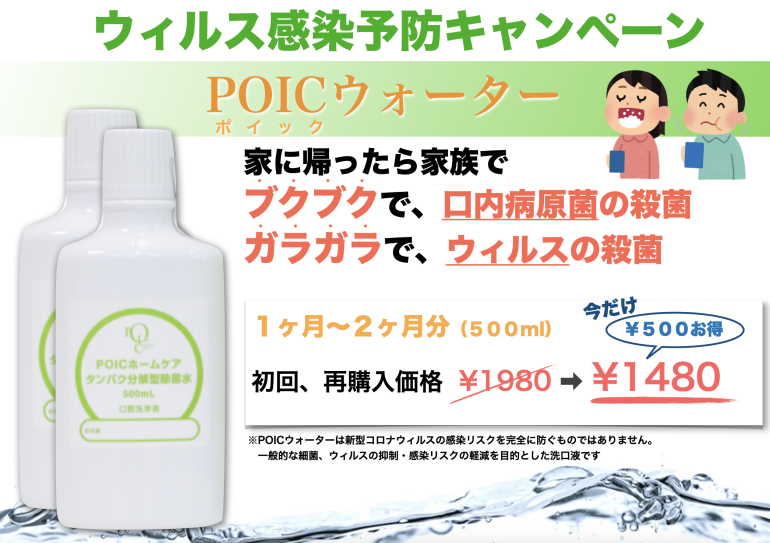 新型コロナウィルスは家庭内感染が6割以上、口腔粘膜に感染するため